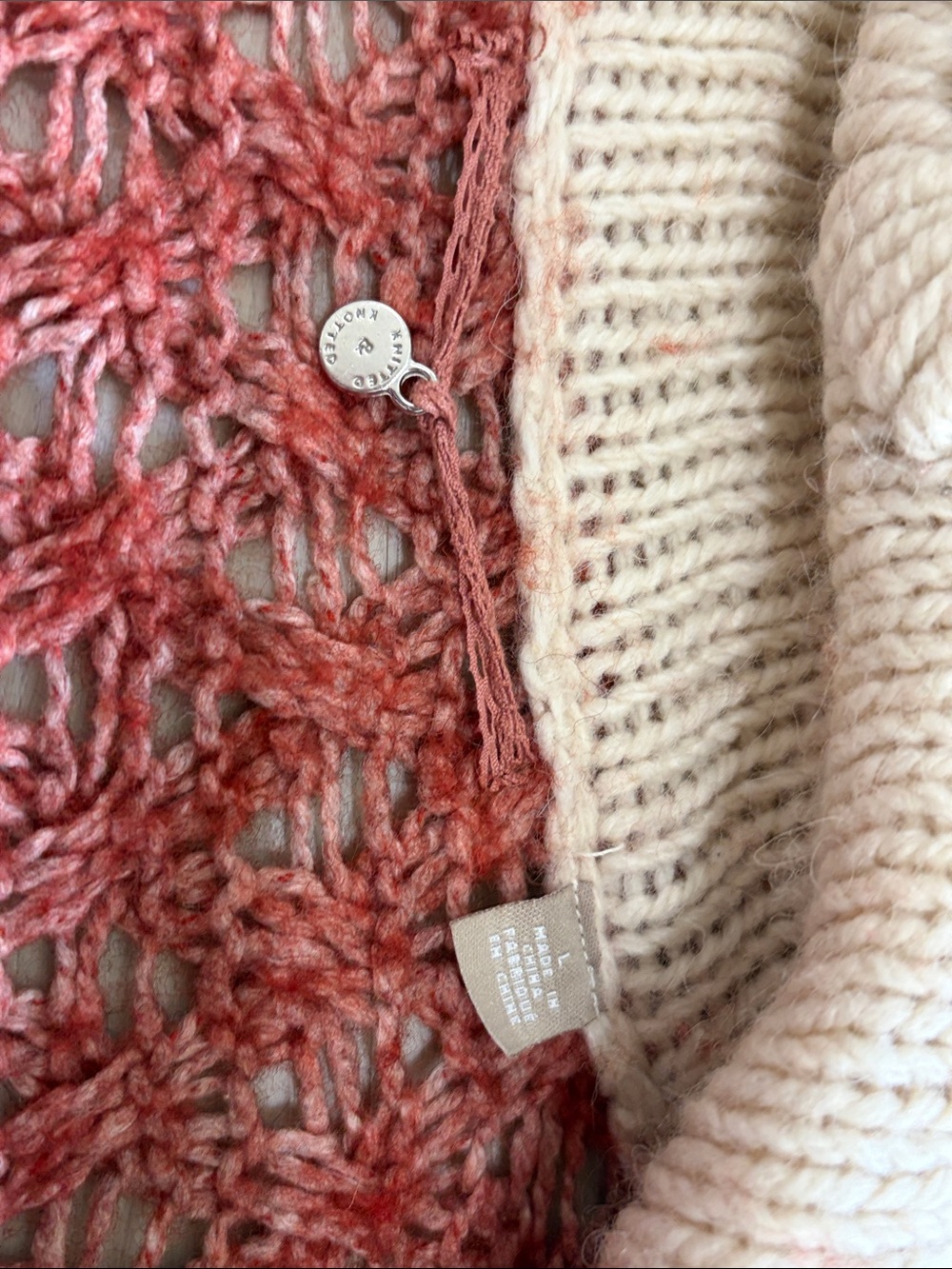 Knitted soft wool long sweater Large - Picture 4 of 8